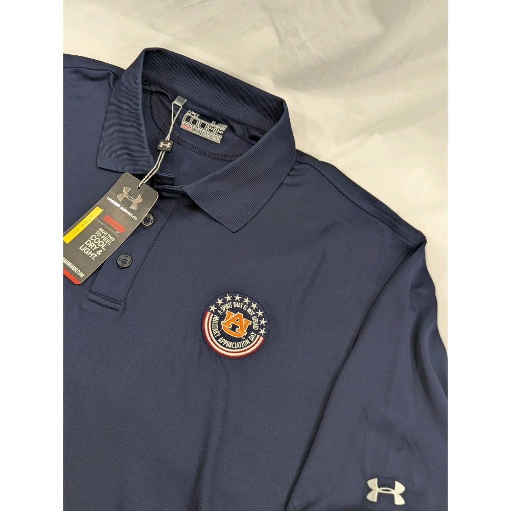 New With Tags Under Armour Navy Blue Auburn University Military Appreciation L